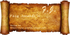 Feig Jonatán névjegykártya